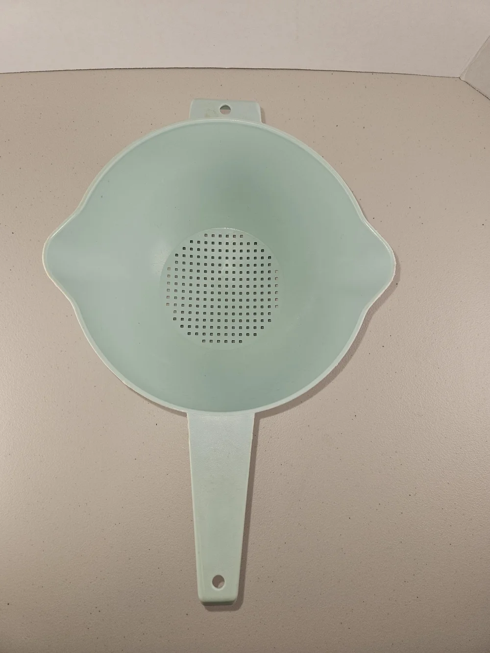 Vintage Tupperware Colander Strainer Quart Light Mint Turquoise Teal Blue #1
